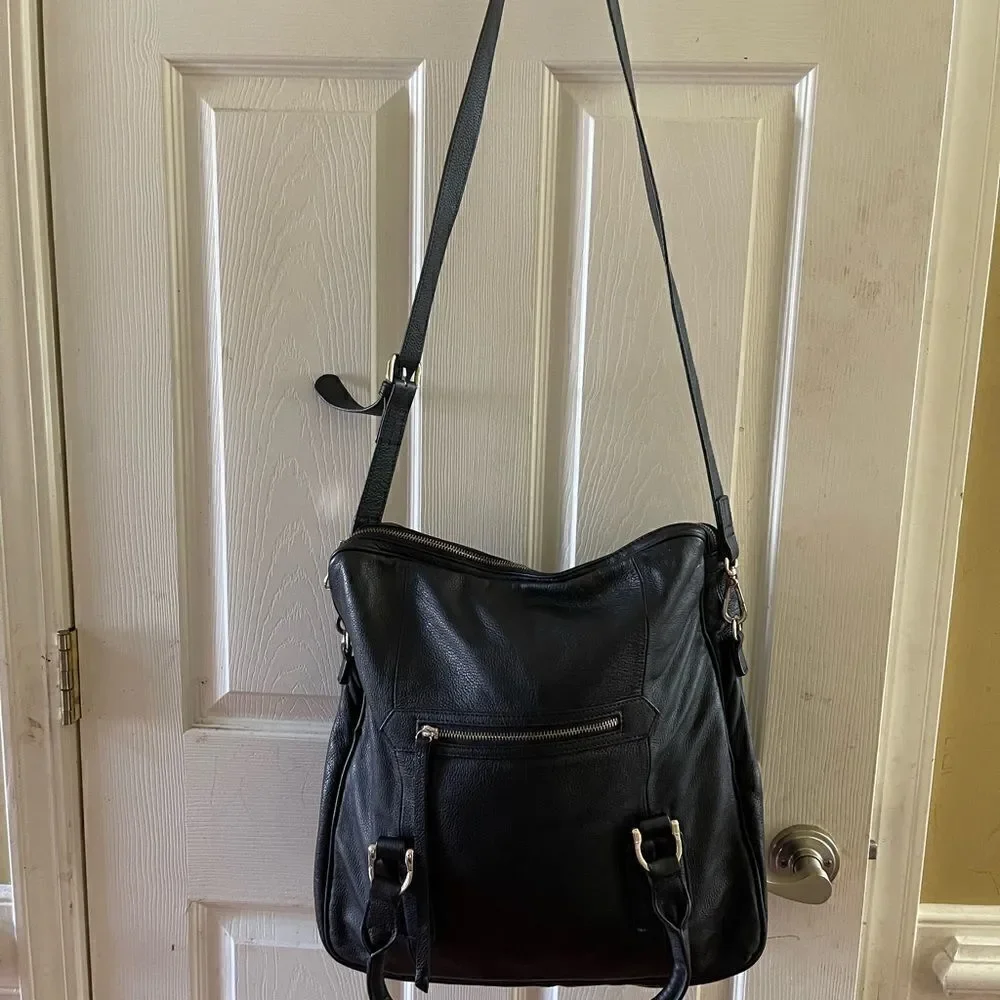 Massi black leather